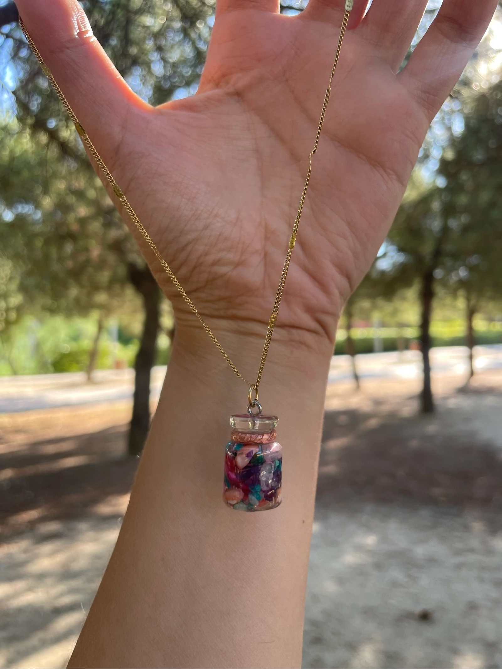 Collar de botella de poción mágica de acero inoxidable | Colgante de amuleto de bruja – photo 2